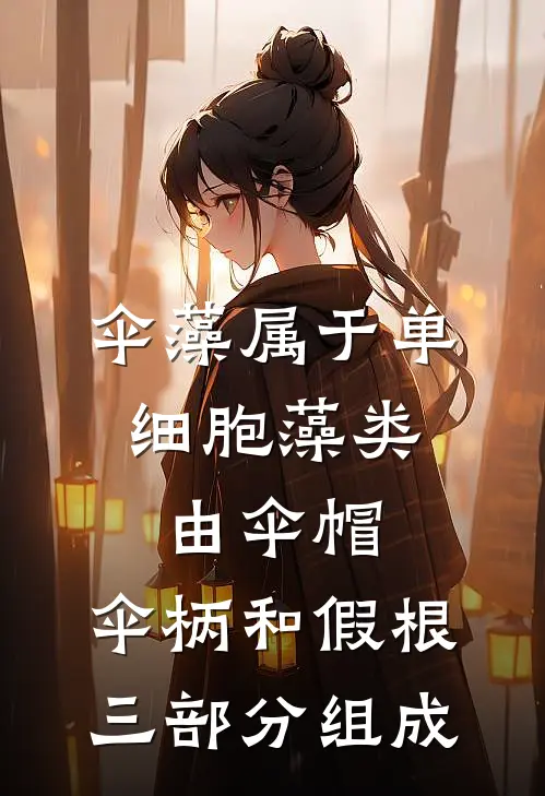 伞藻属于单细胞藻类,由伞帽,伞柄和假根三部分组成